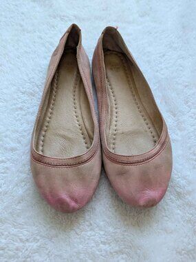 Frye Leather Ballet Flats Women's Size 7 in Pink